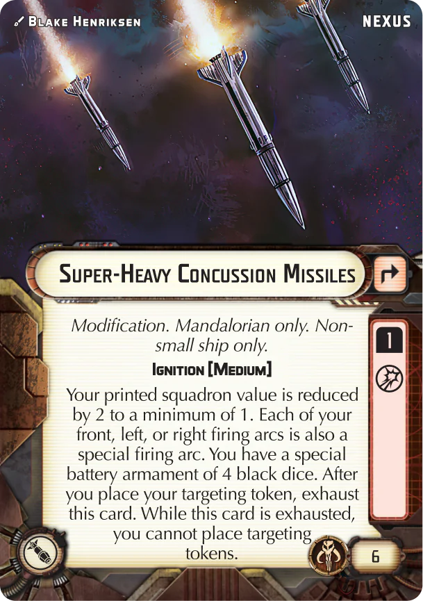 Super-Heavy Concussion Missiles